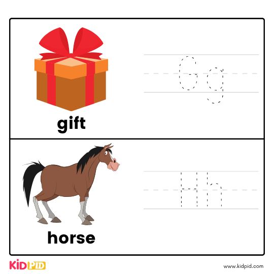 Gg & Hh - Trace Letters Workbook