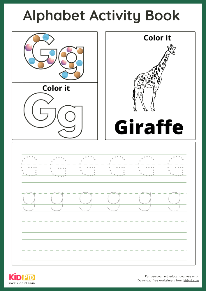 Giraffe - Alphabet Activity Book