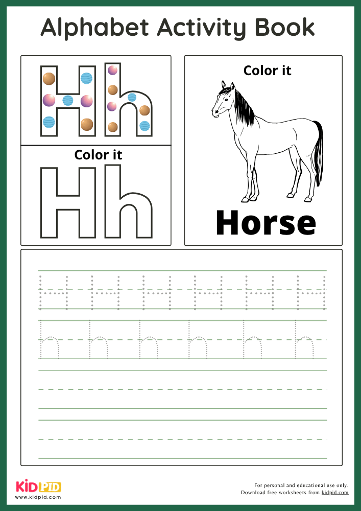 Horse - Alphabet Activity Book