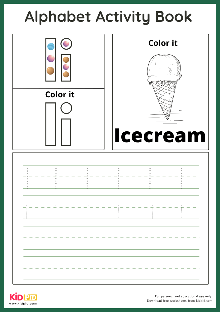Icecream - Alphabet Activity Book