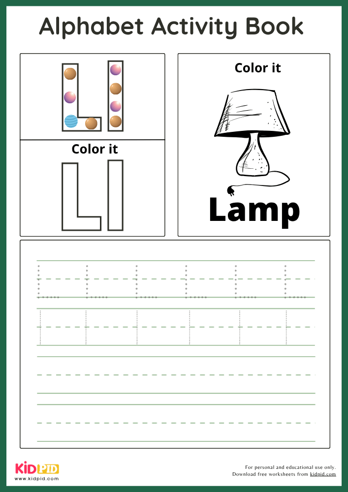 Lamp - Alphabet Activity Book