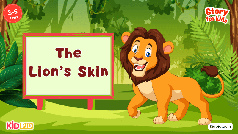 lion skin moral story-book
