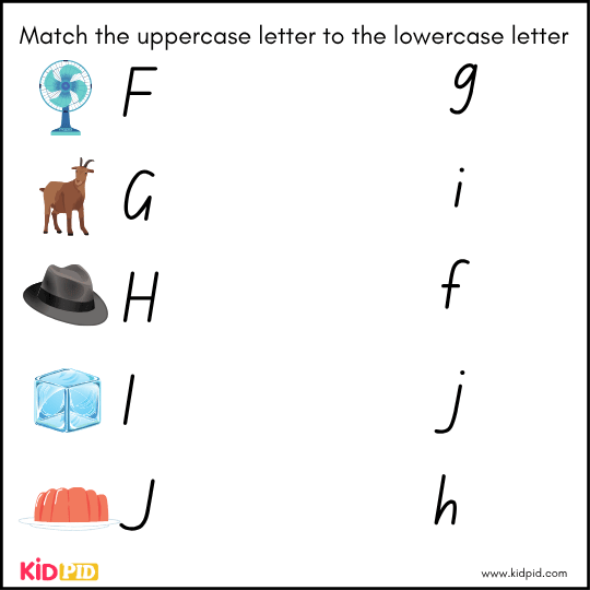 Match The Uppercase Letter to the Lowercase Letter 2