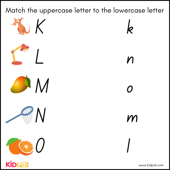 Match The Uppercase Letter to the Lowercase Letter 3