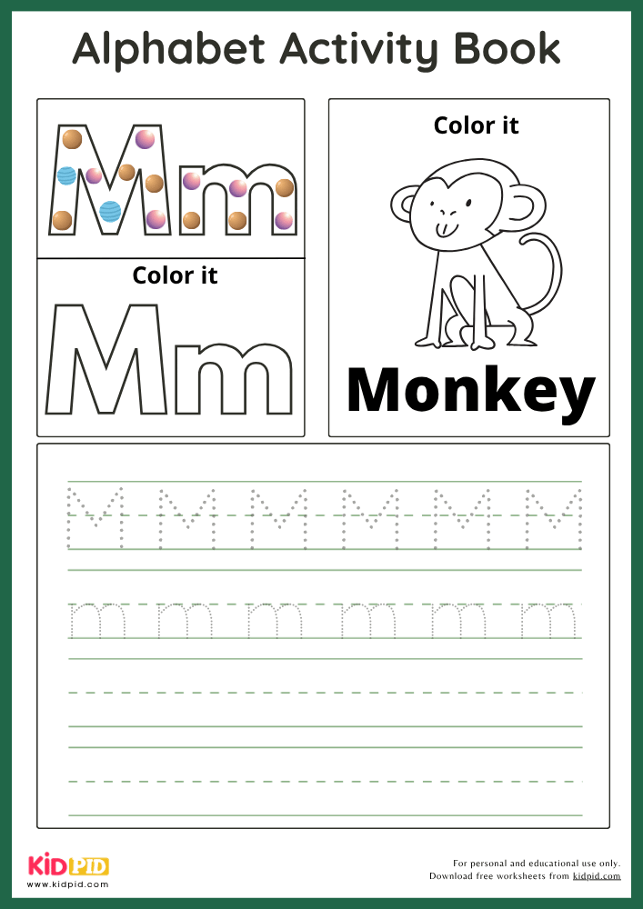 Monkey - Alphabet Activity Book