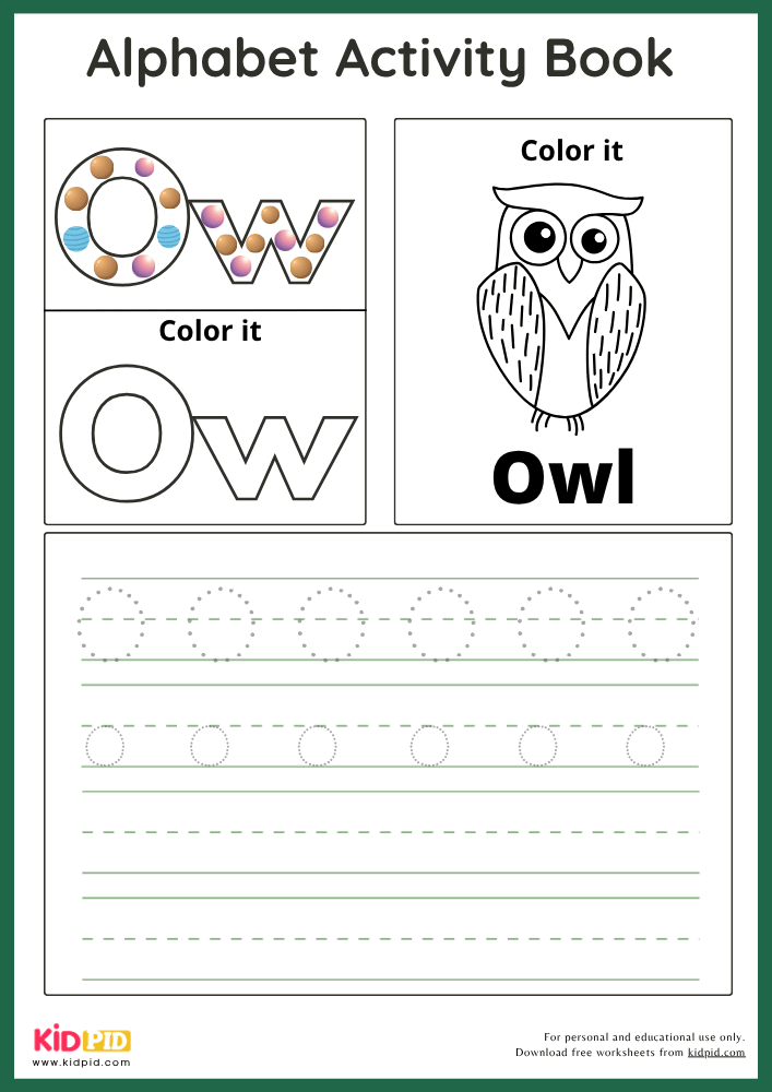 Owl - Alphabet Activity Book