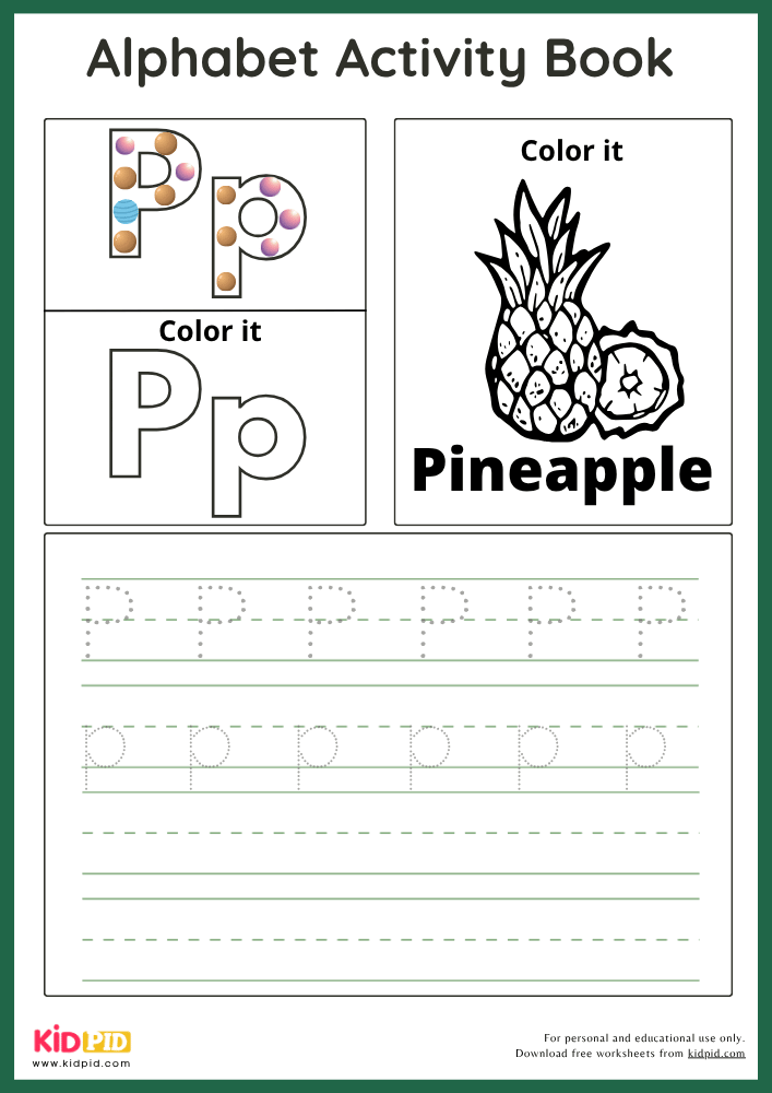 Pineapple - Alphabet Activity Book