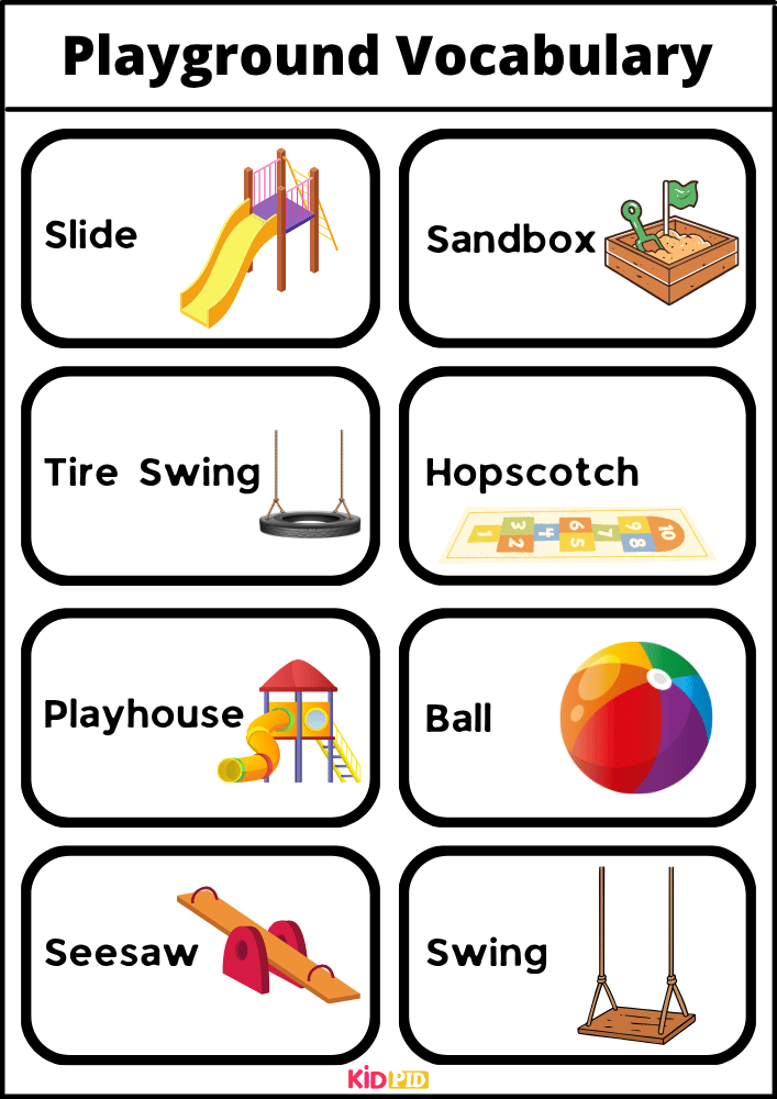 Playground Vocabulary - Words With Pictures Book