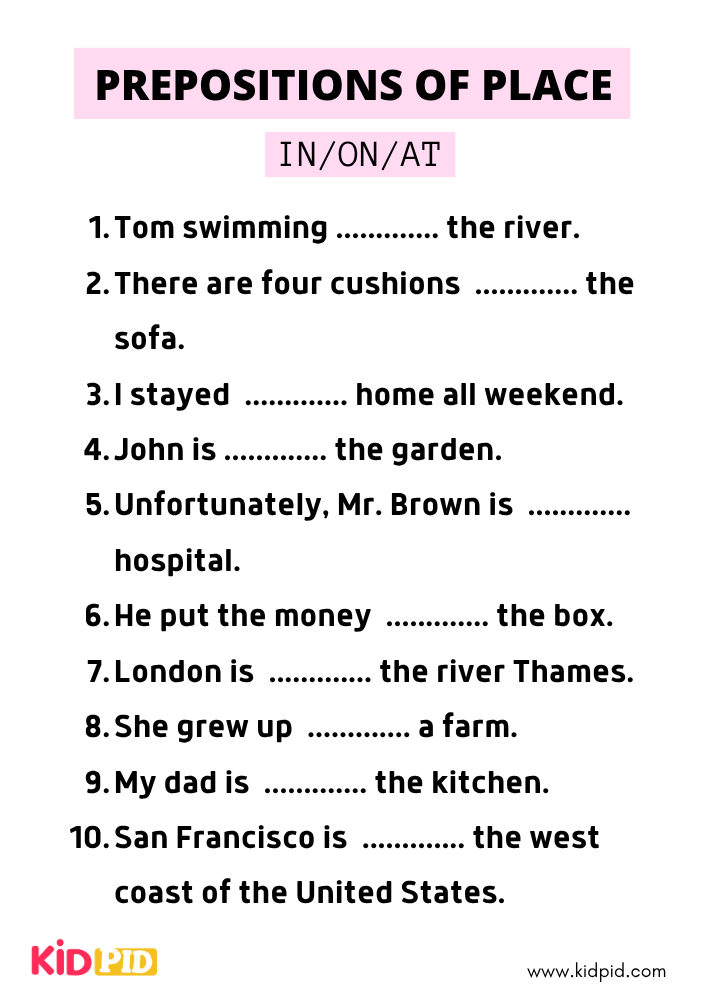 Prepositions of Place 4