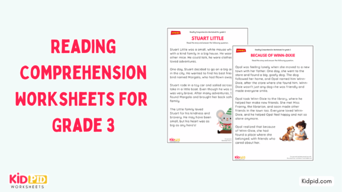 Reading Comprehension Worksheets For Grade 3 - Kidpid