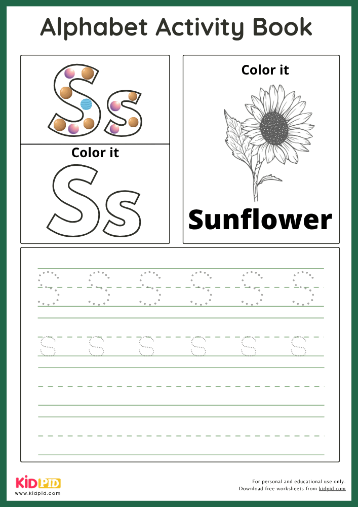Sunflower - Alphabet Activity Book