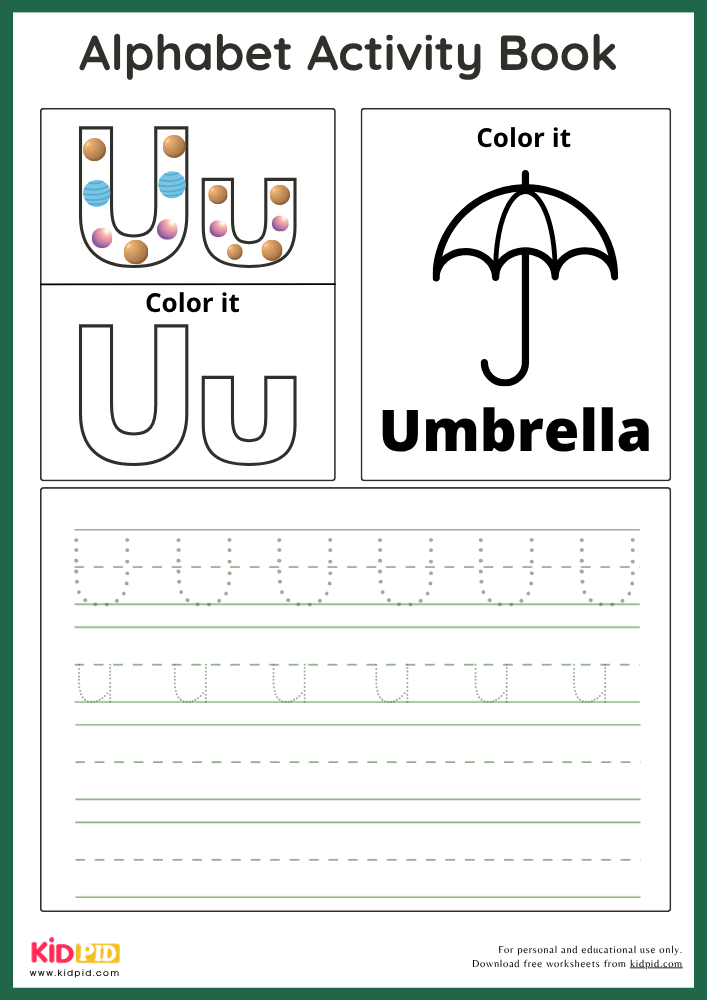 Umbrella - Alphabet Activity Book
