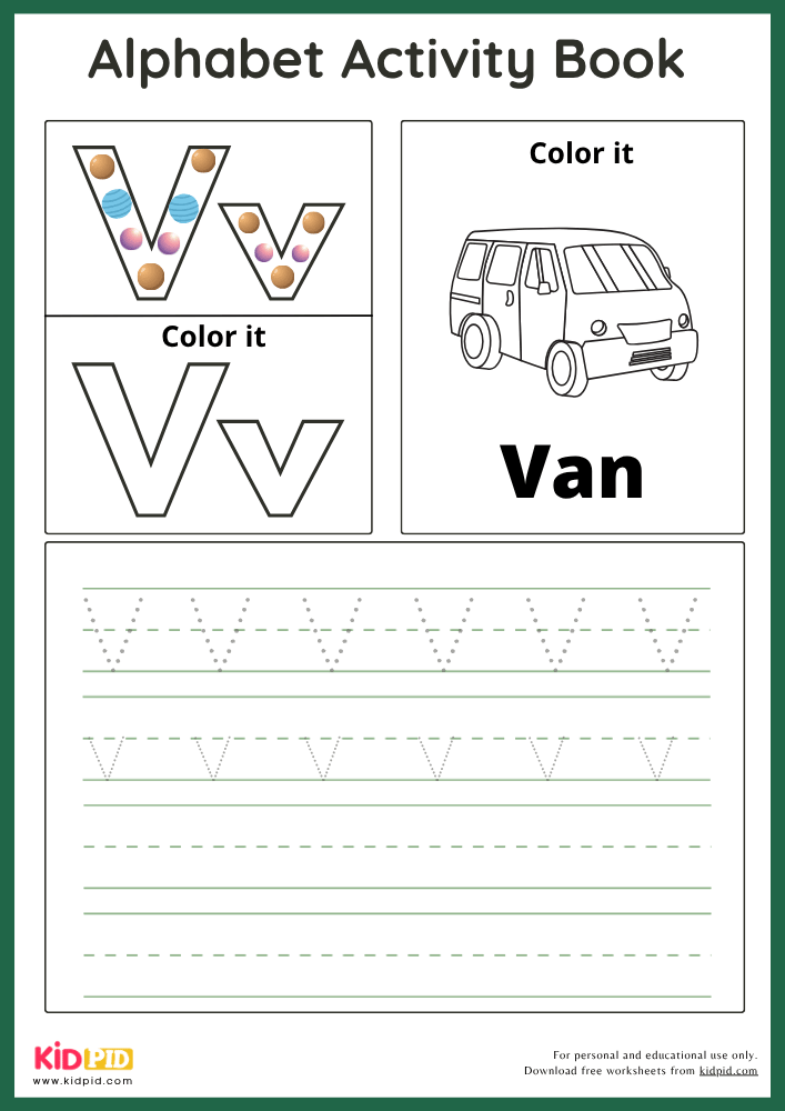 Van - Alphabet Activity Book