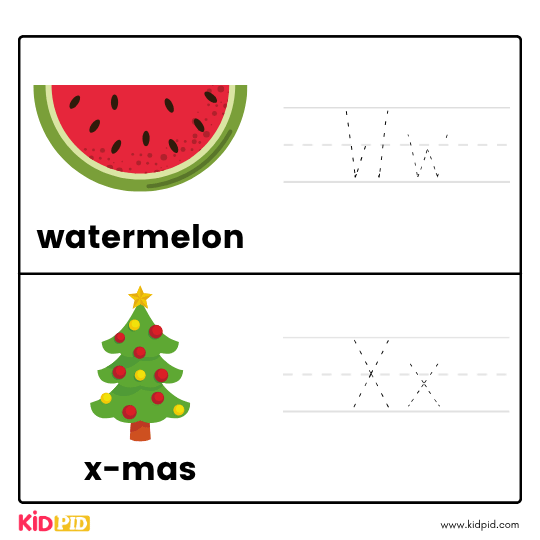 Ww & Xx - Trace Letters Workbook