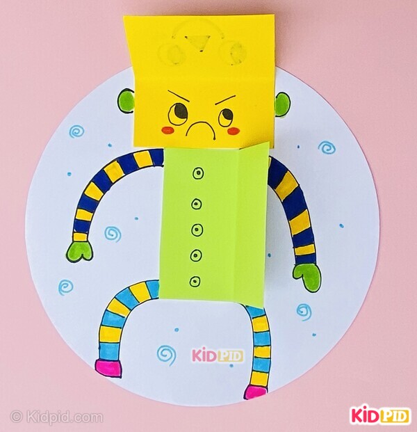 foldable angry monster paper craft for children