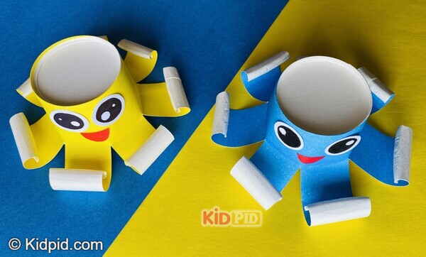 colorful paper cup octopus craft for kids