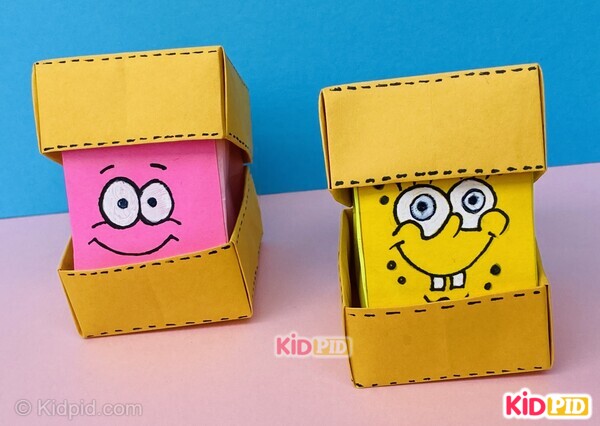 paper box spongebob and patrick craft