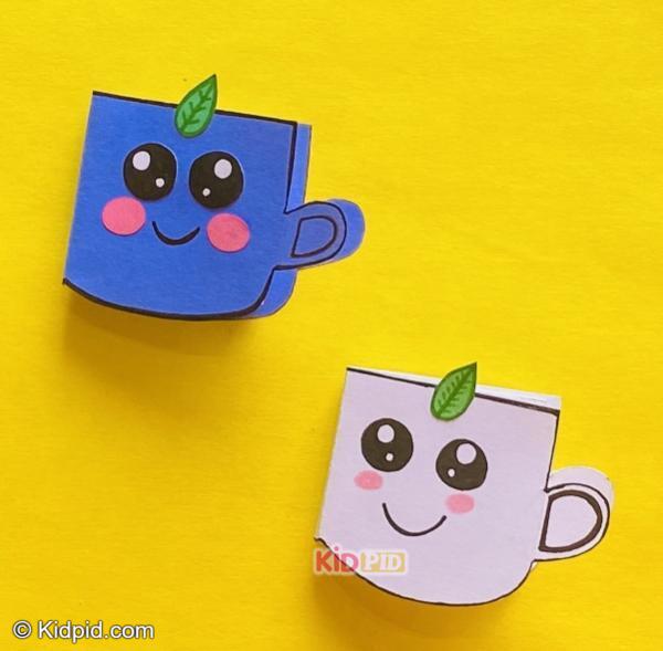 smiling cup card paper craft for kids