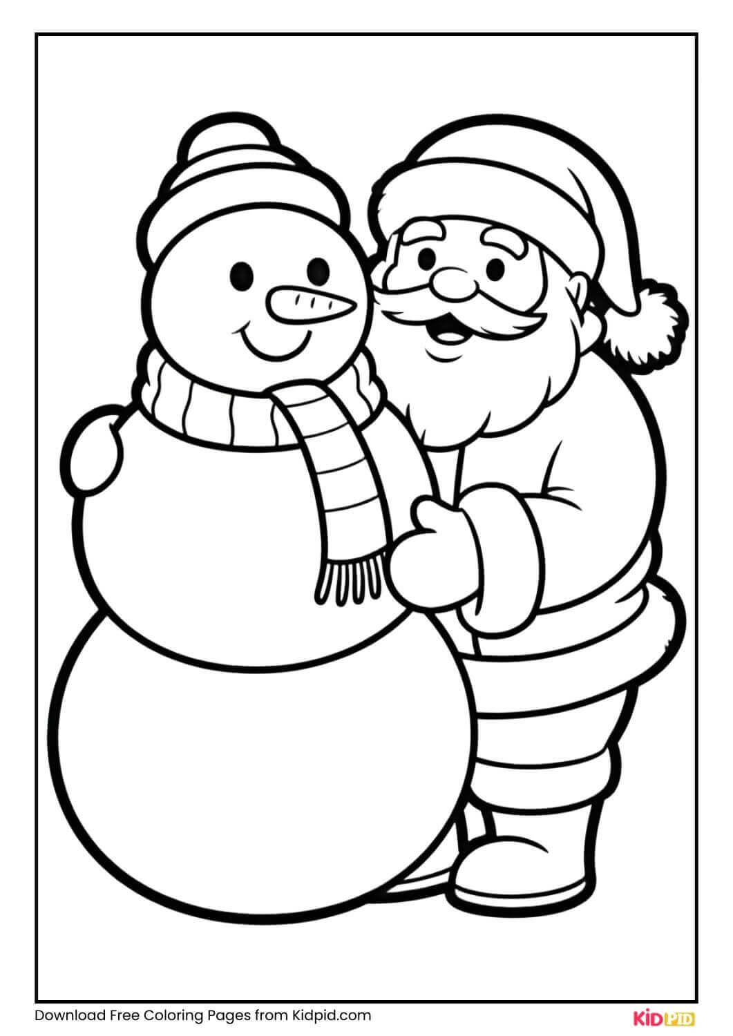 Santa Claus with a snowman