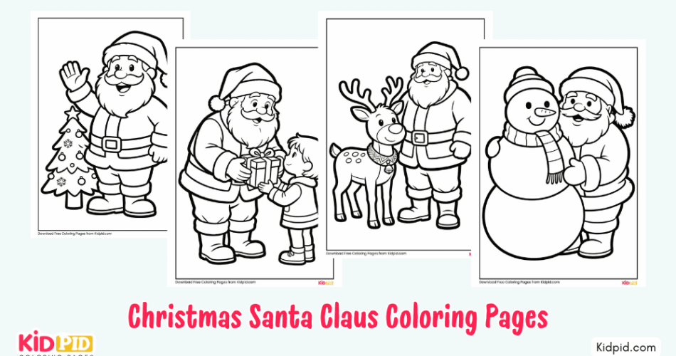 Christmas Santa Claus Coloring Pages for Kids