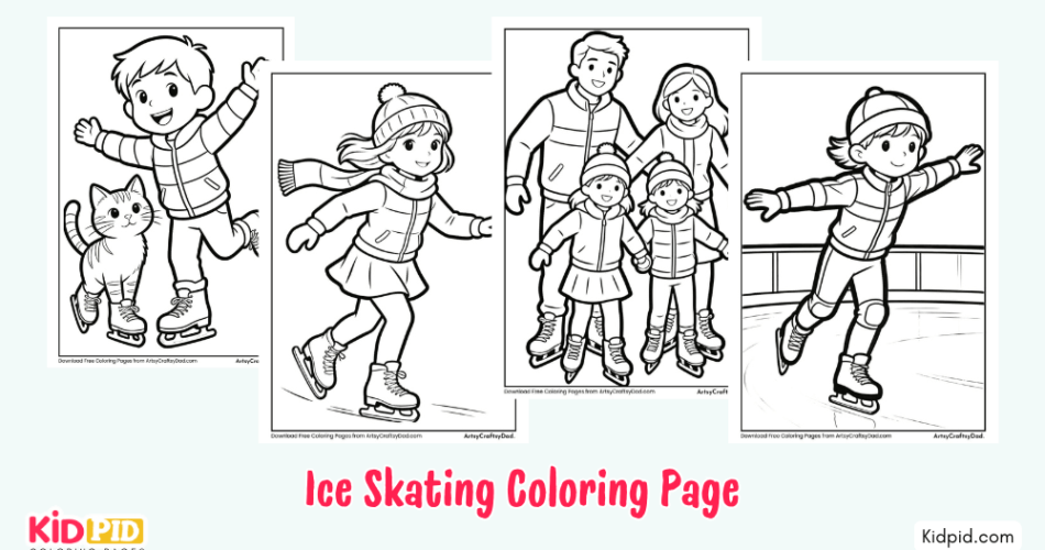 Fun Ice Skating Coloring Pages for Kids