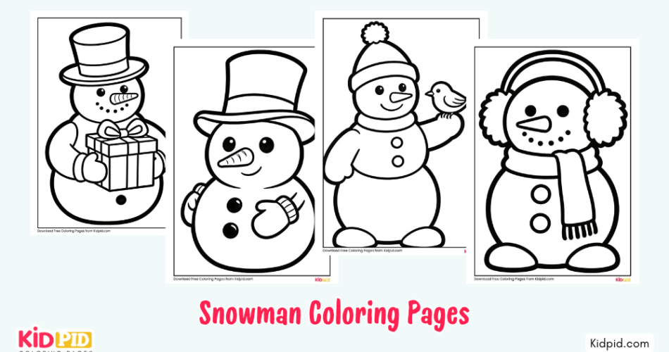 Snowman Coloring Pages for Kids