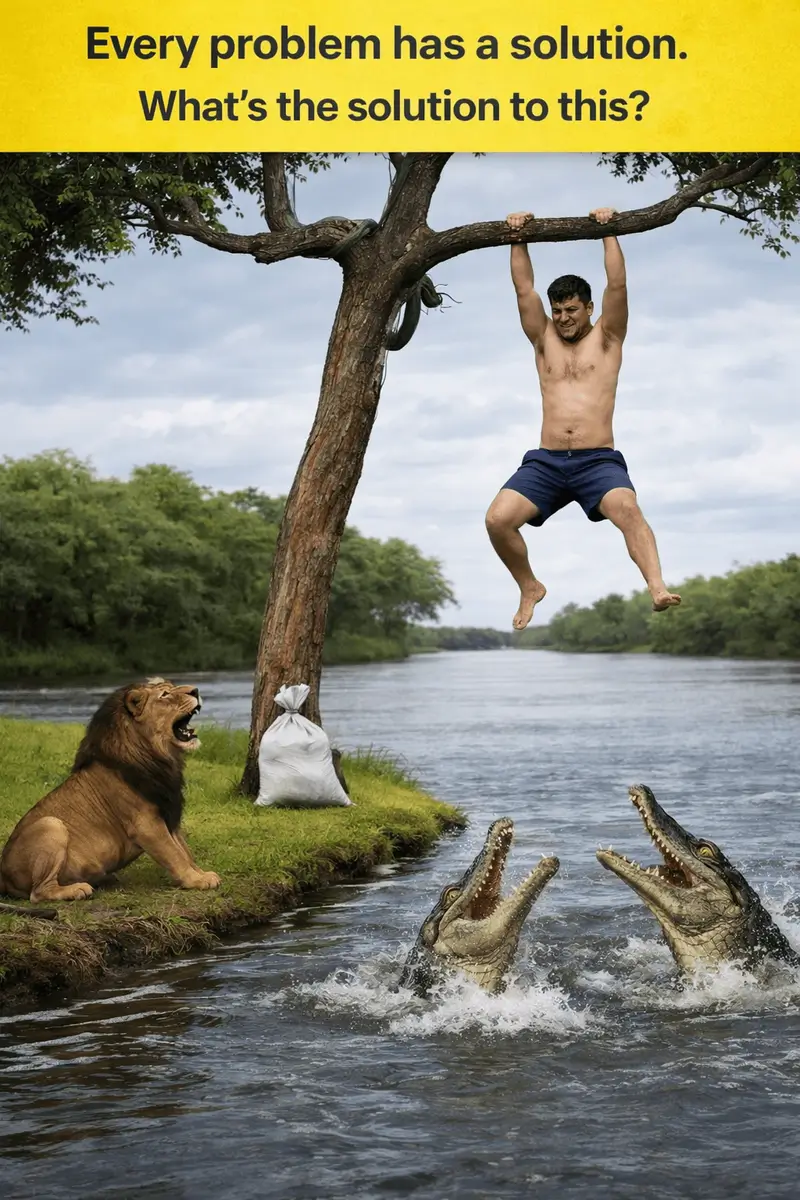 Lion Crocodile Snake Tree Puzzle