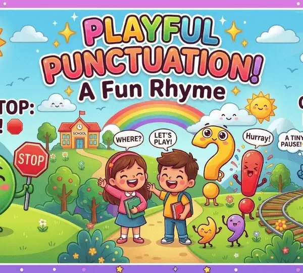 Fun Punctuation Marks Rhyme for Preschool and Kindergarten Kids