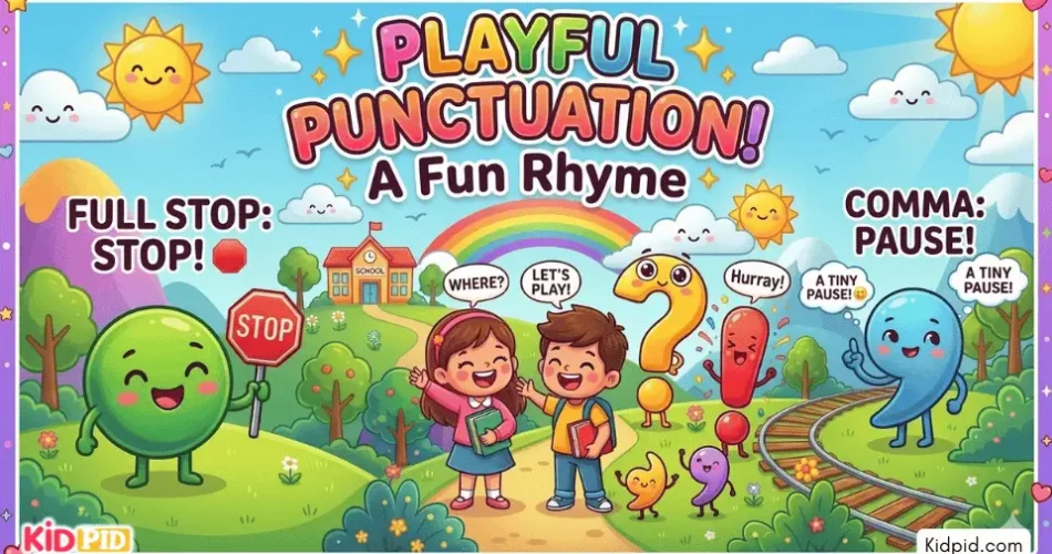Fun Punctuation Marks Rhyme for Preschool and Kindergarten Kids