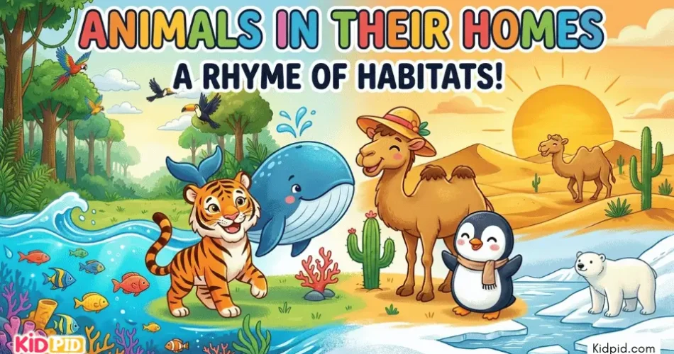 Animal Habitats Rhyme for Kids – Learn Where Animals Live