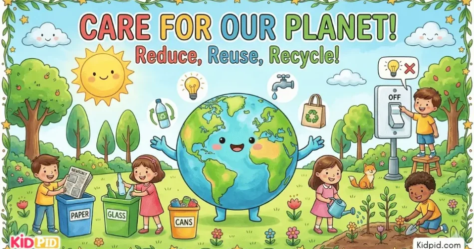 Reduce, Reuse, Recycle Poem for Kids | Easy Ways to Save the Earth