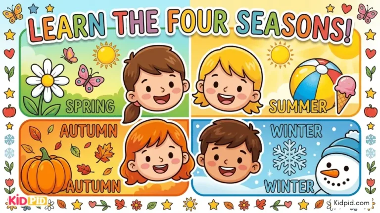 Four Seasons Rhyme for Kids | Spring, Summer, Autumn and Winter