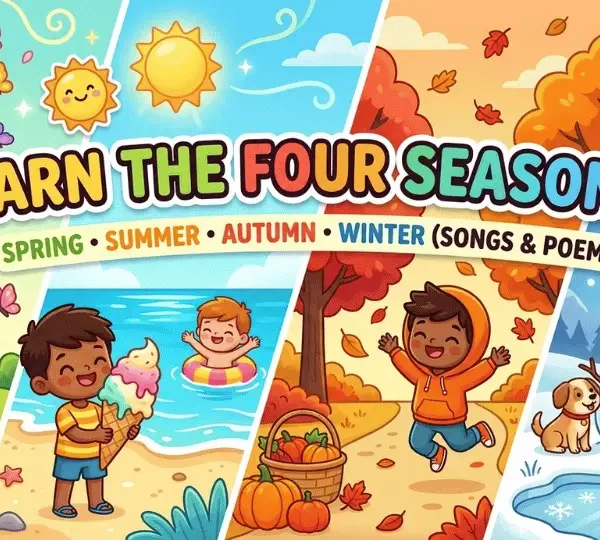 Four Seasons Rhyme for Kids – Spring, Summer, Autumn & Winter