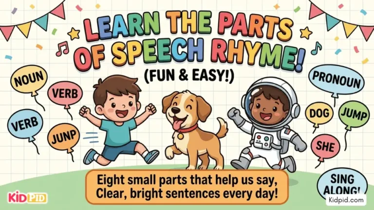 Parts of Speech Rhyme for Kids – Learn English Grammar Through Fun Rhymes
