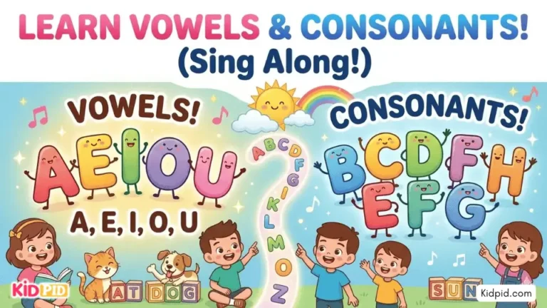 Easy Vowels and Fun Vowels and Consonants Rhymes for Preschoolers and Kindergarten Kids