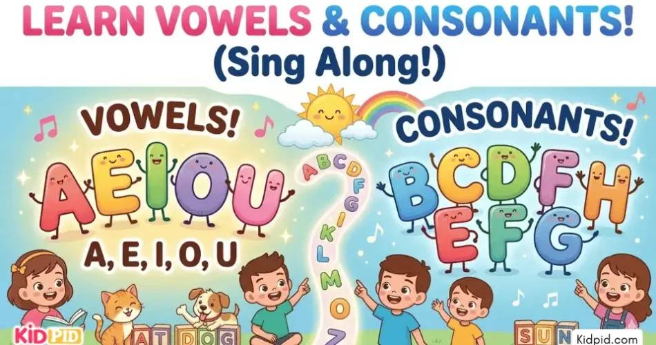 Easy Vowels and Fun Vowels and Consonants Rhymes for Preschoolers and Kindergarten Kids