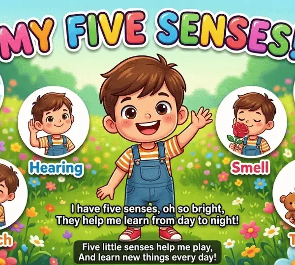 My Five Senses – Easy Learning Rhyme for Kids