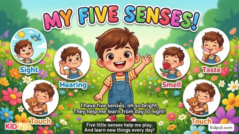 My Five Senses – Easy Learning Rhyme for Kids