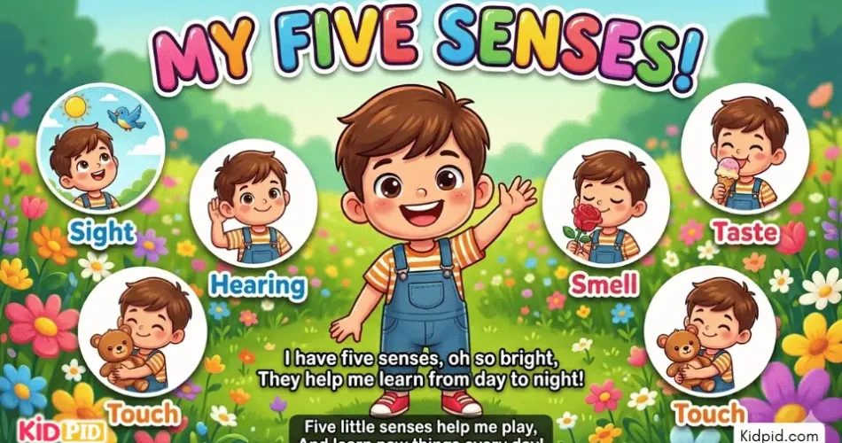 My Five Senses – Easy Learning Rhyme for Kids