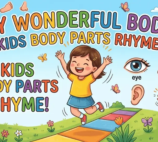 Parts of the Body Rhyme for Kids – Easy Body Parts Learning Song and Poem