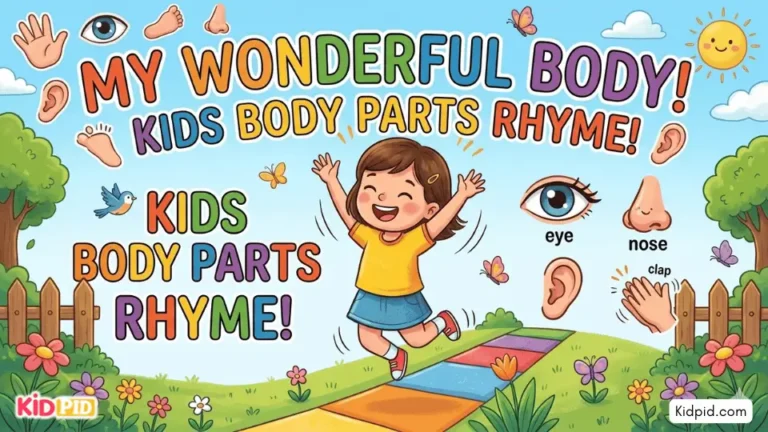 Parts of the Body Rhyme for Kids – Easy Body Parts Learning Song and Poem