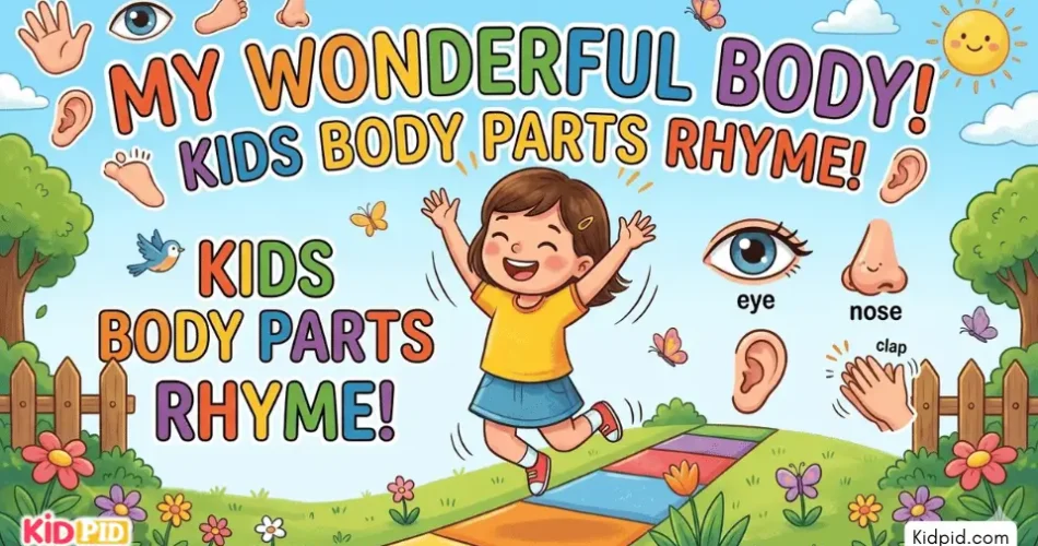 Parts of the Body Rhyme for Kids – Easy Body Parts Learning Song and Poem